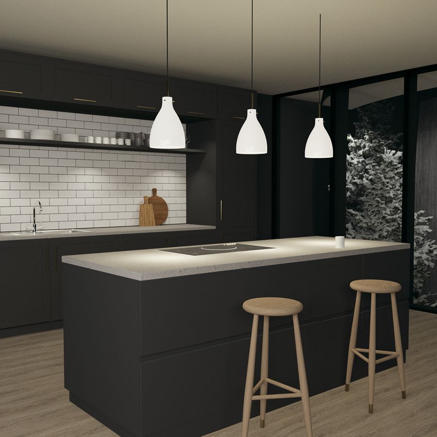 Forma - Frøya Pendellampe hvit matt fra Hadeland Glassverk