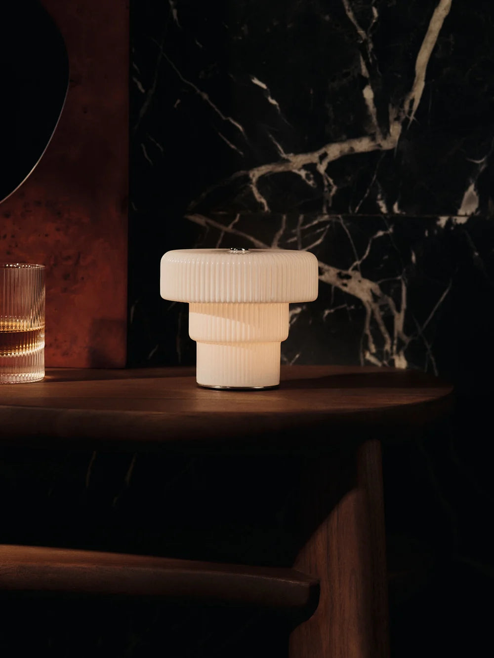 Ripple portabel lampe, White fra Ferm Living
