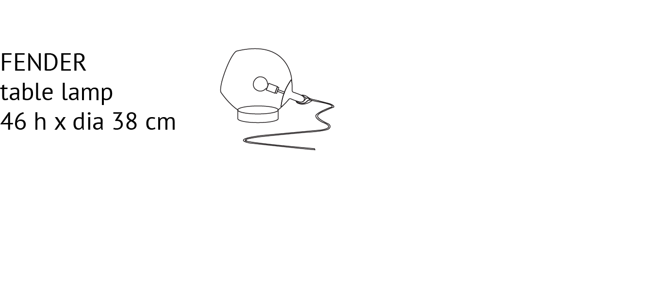 Fender bordlampe - Tegning 2