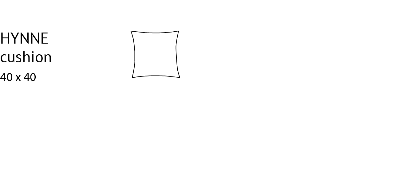 Hynne utendørs 50 x 50 pyntepute - Tegning 1