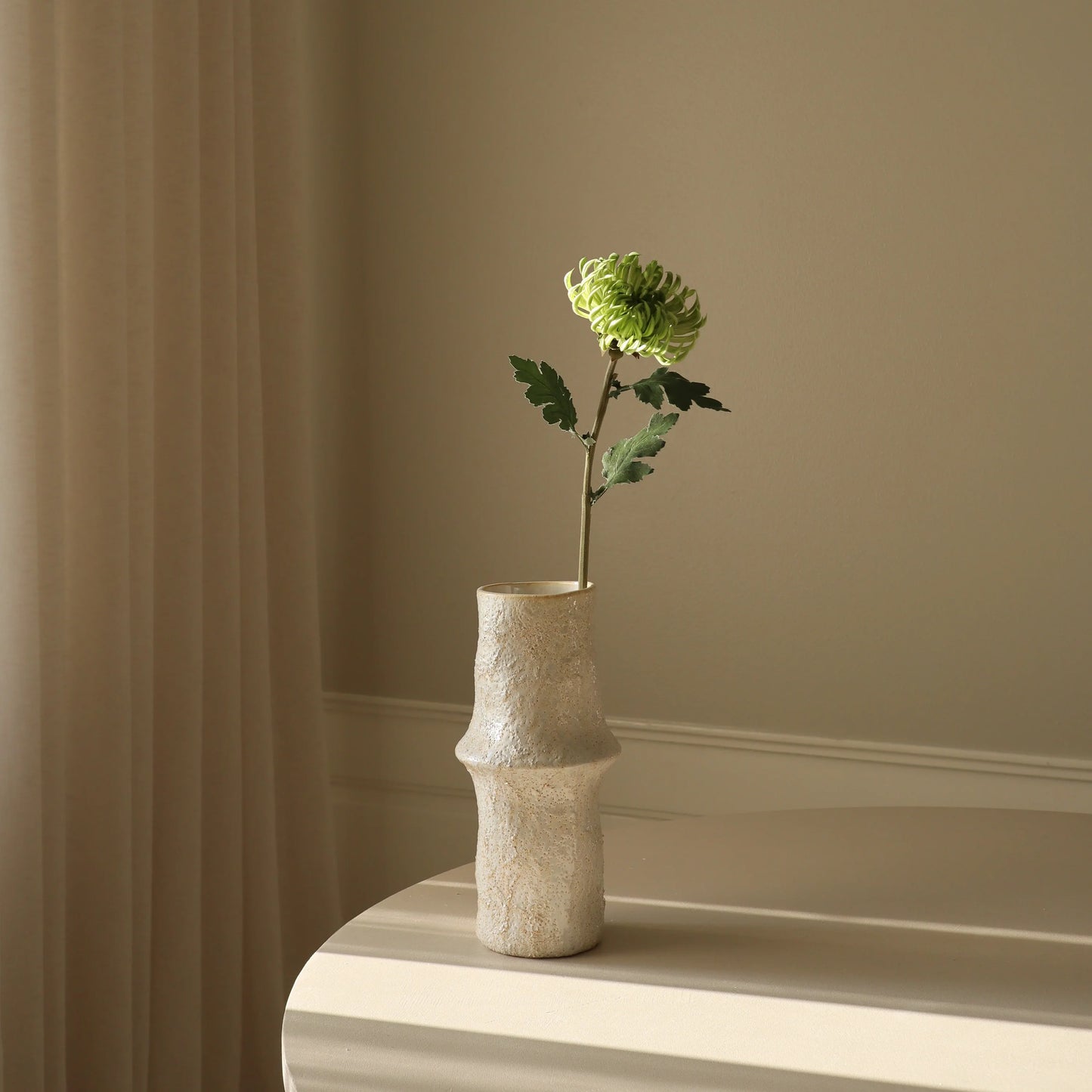 Light Green Semi-Cactus Dahlia Flower fra Botane