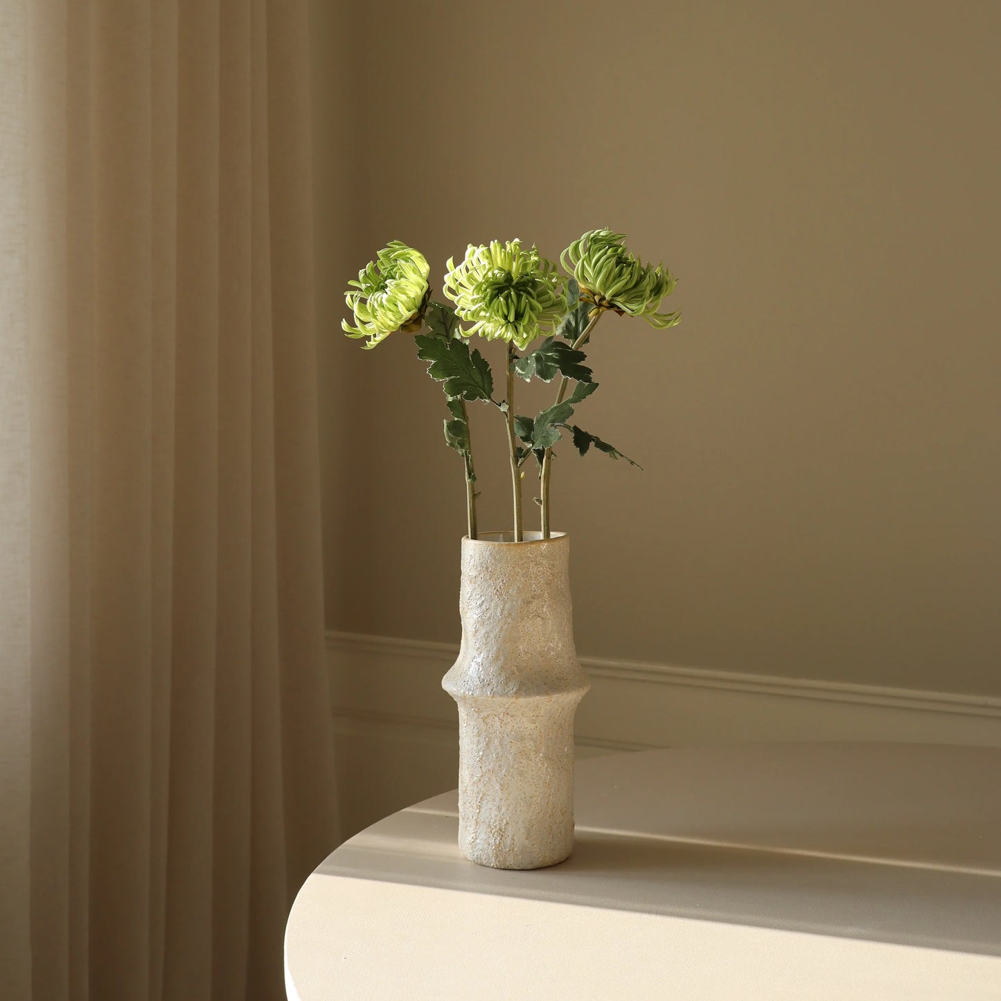 Light Green Semi-Cactus Dahlia Flower fra Botane