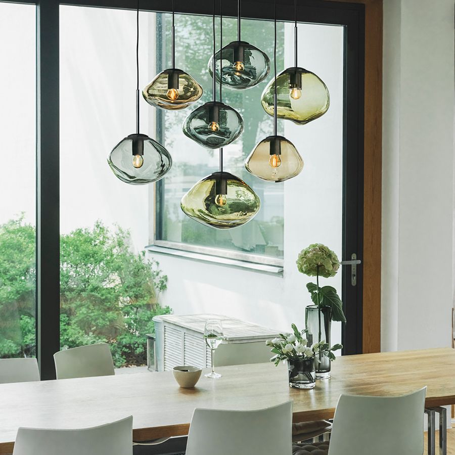 Crystal stone - Olivin 7 stk fra Hadeland Glassverk