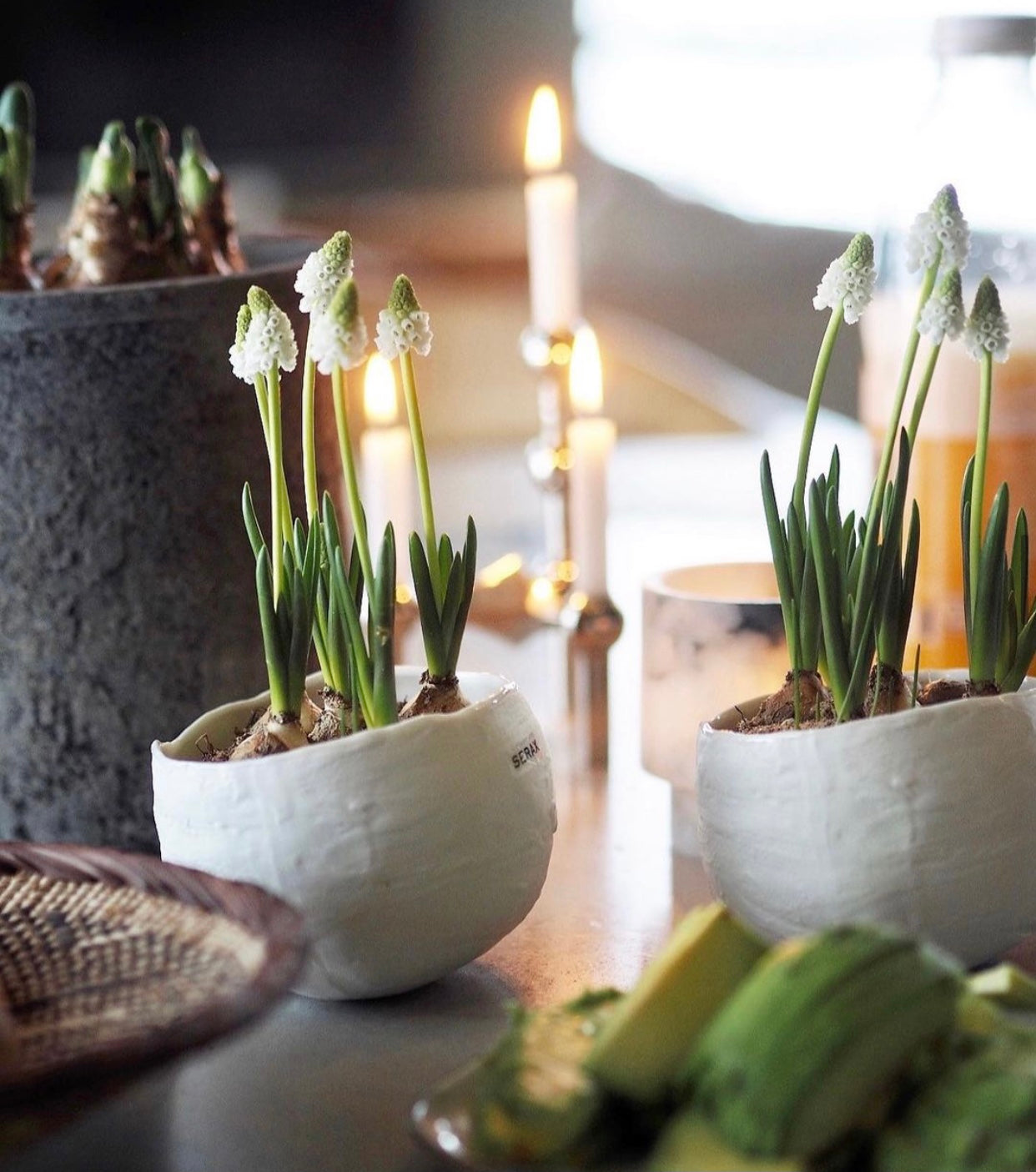 Telysholder Plaster Bowl Large fra Serax