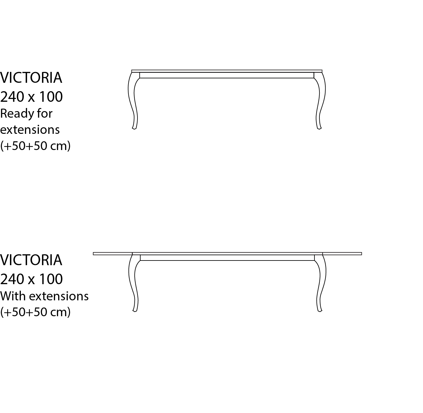 Victoria dining table - Tegning 2
