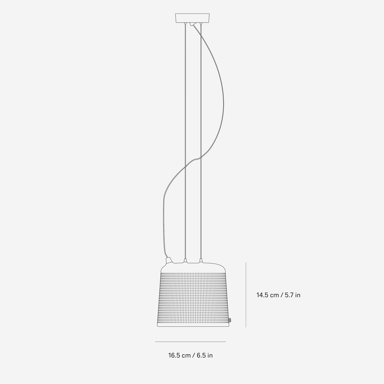 Vipp526-528 Pendellampe - Tegning 1