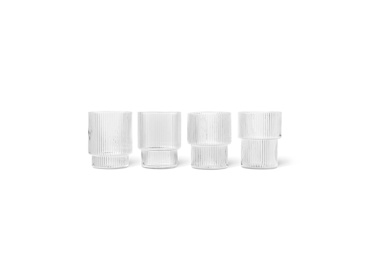 Ripple glass, 4 stk fra Ferm Living