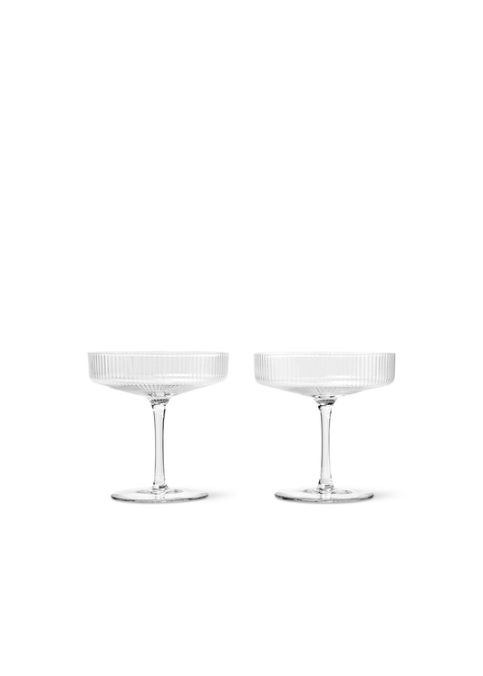 Ripple champagneskål, 2 stk fra Ferm Living