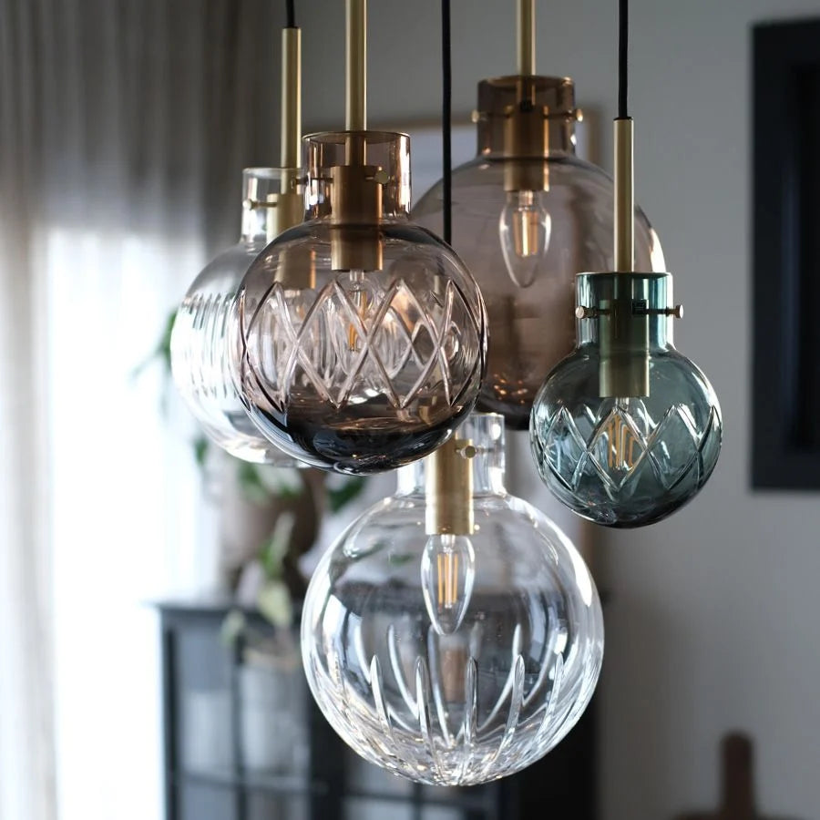 Morgendis krystallkuler 5 stk fra Hadeland Glassverk