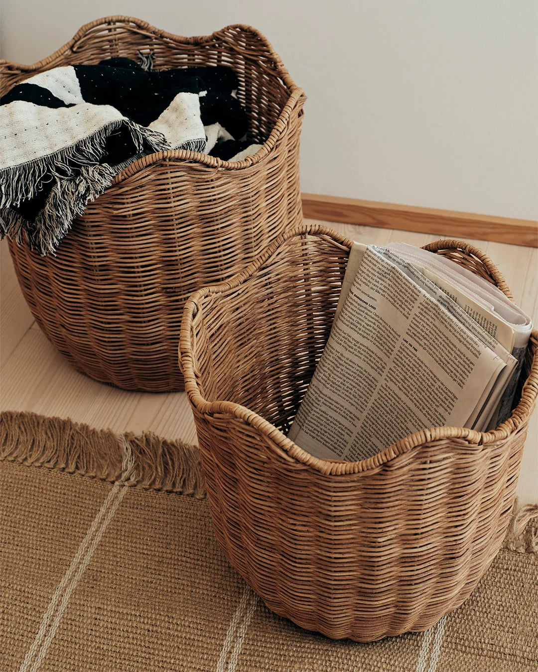 Lola kurv stor, Natural Brown fra Broste