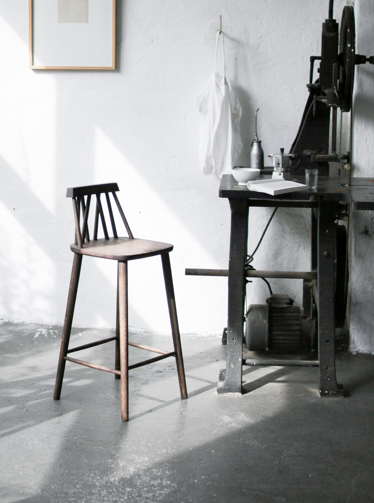 Non bar stol i smoked oiled fra ygg&lyng