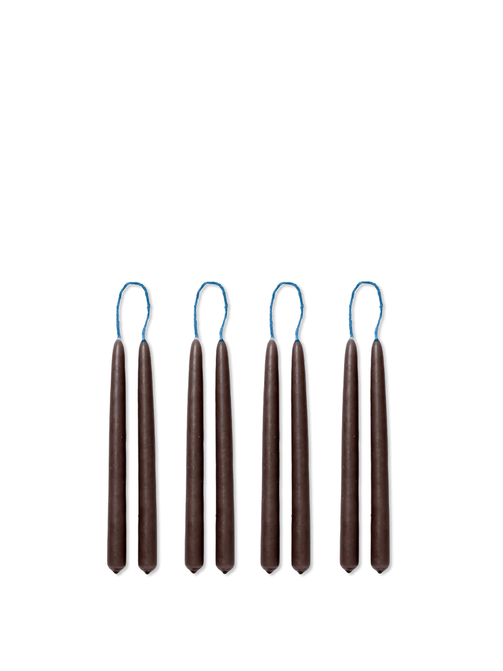 Ferm Living – Dipped Candles, sett med 8 – Brown