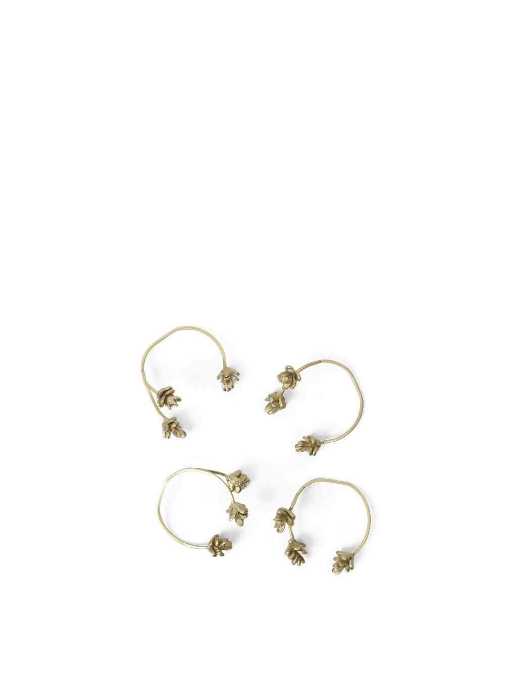 4pk Forest Napkin Rings - Brass fra Ferm Living