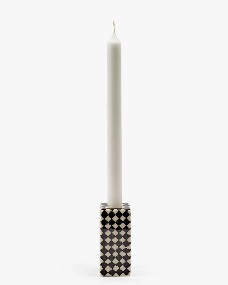 Candle holder n°1 black/white Les Objets Mouleversants fra Serax