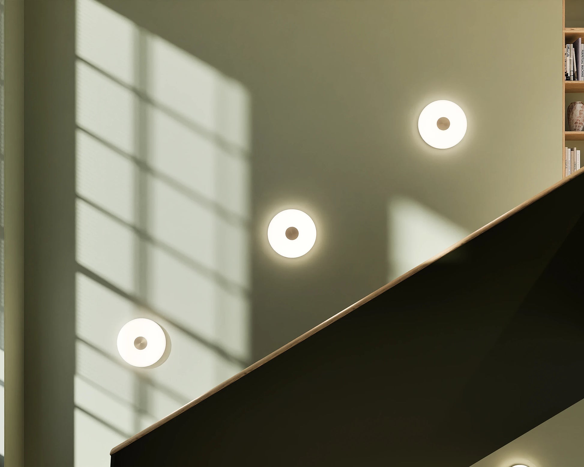 Glint glass opal wall lamp