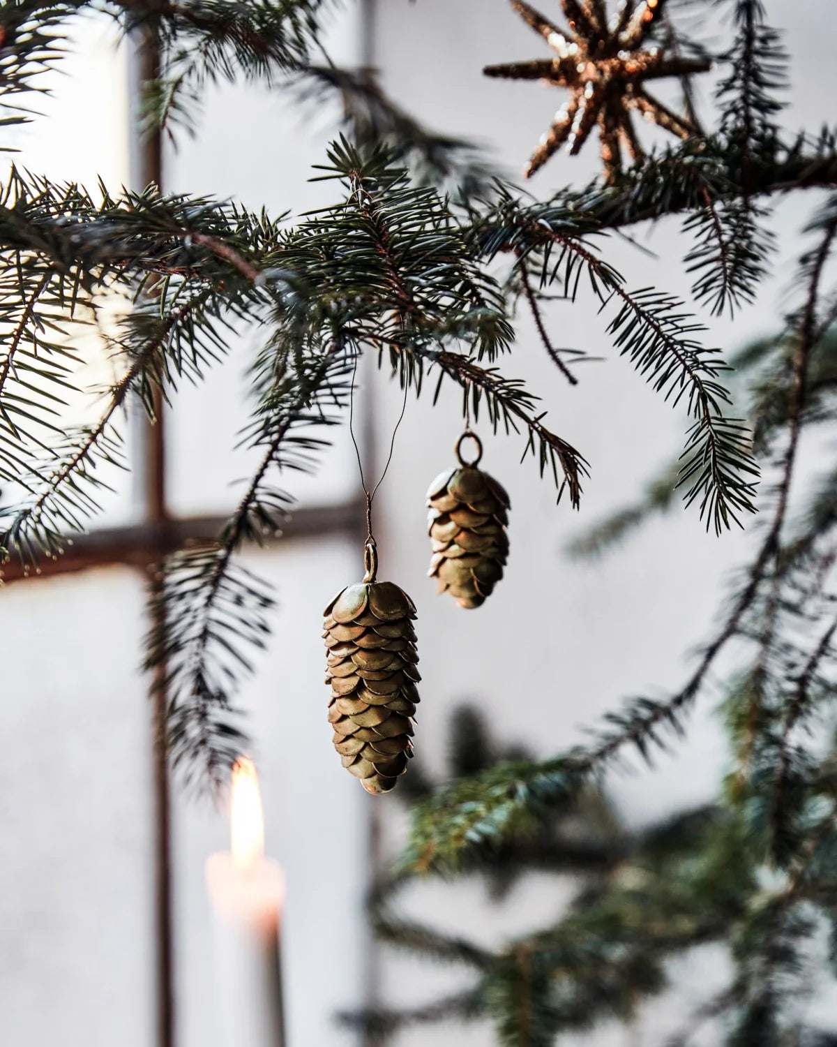 Håndlagde juleornamenter Cone, 2 deler fra House Doctor