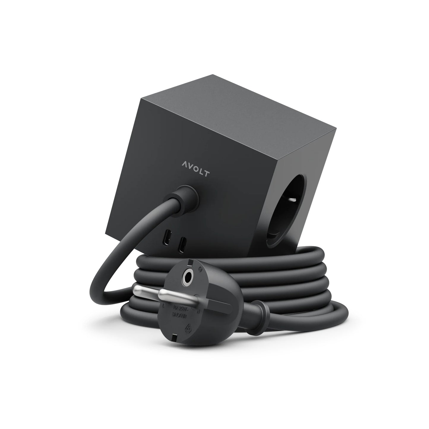 Square 1 – Stockholm Black USB-C (3 m) fra Avolt