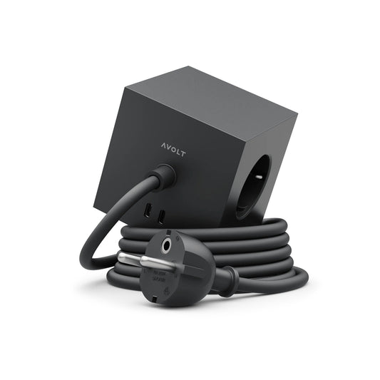 Square 1 – Stockholm Black USB-C (3 m) fra Avolt
