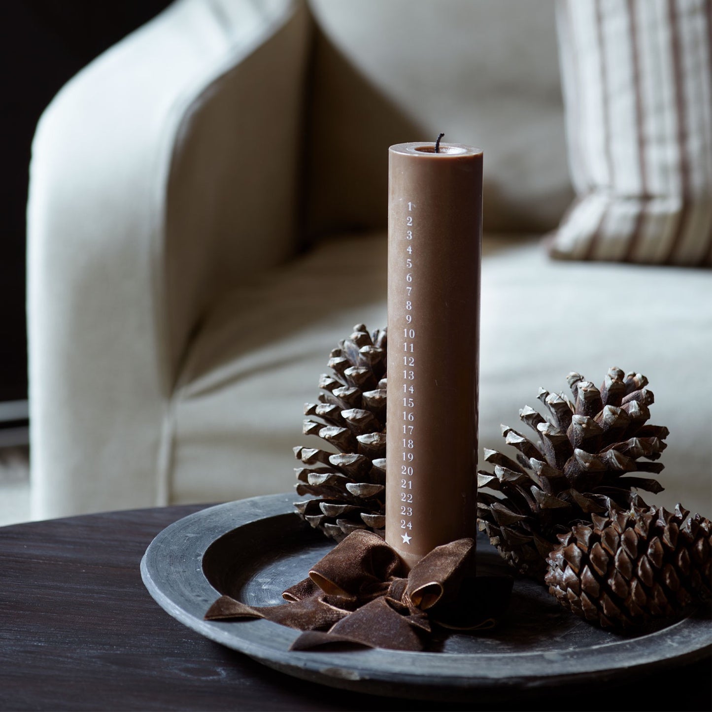 HAZEL - 30 CM CANDLE-XMAS fra Tine K Home