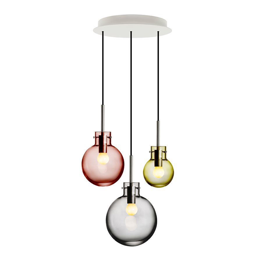 Solgløtt krystallkuler 3 stk