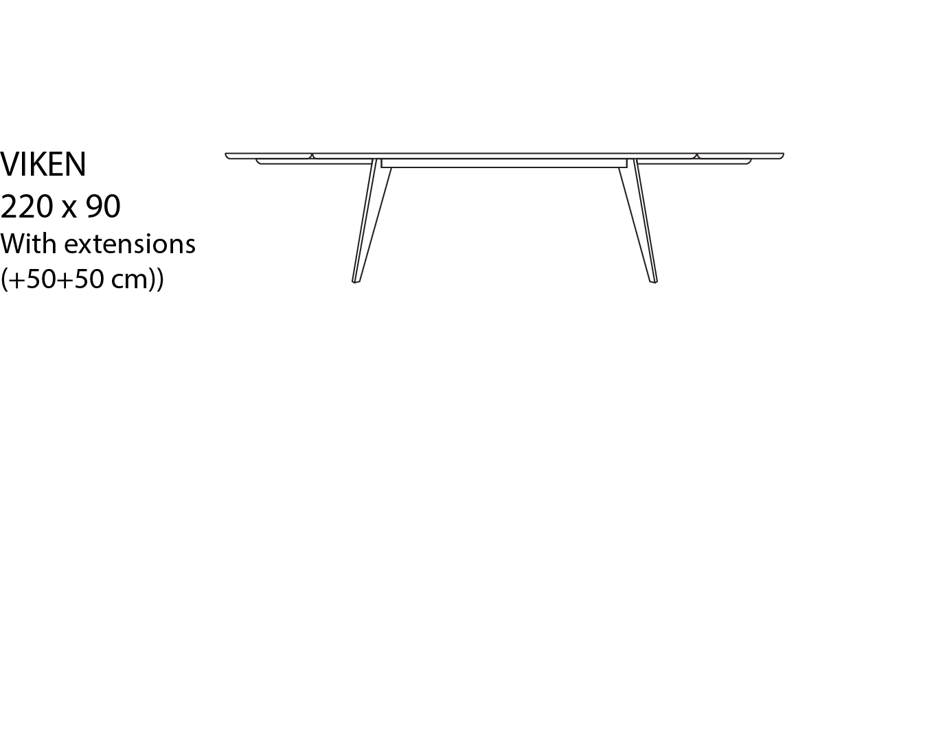 Viken dining table extension - Tegning 6