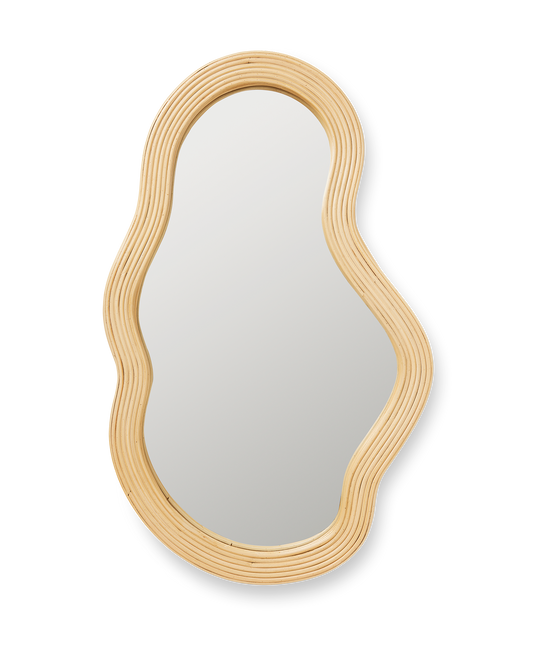 Pond Mirror - Medium - Rattan fra Ferm Living